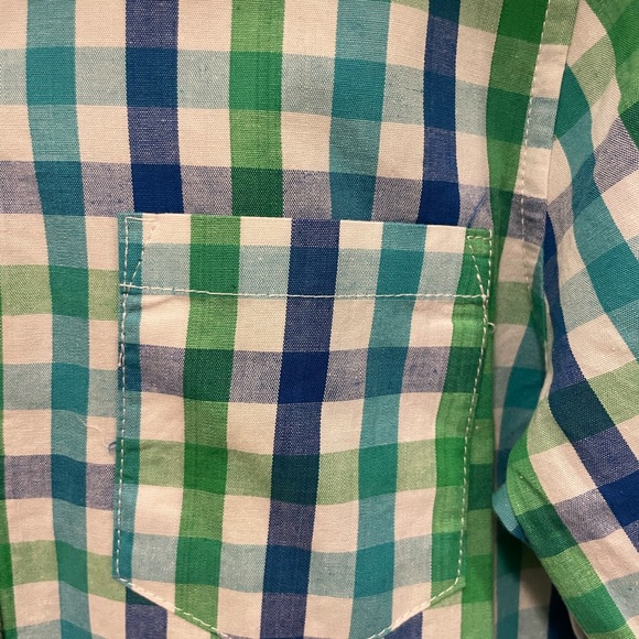 NWT ✨ Boys Plaid Long Sleeve Button Down Shirt [Size Small:5-6 years]  💚🩵💙 - Picture 3 of 6